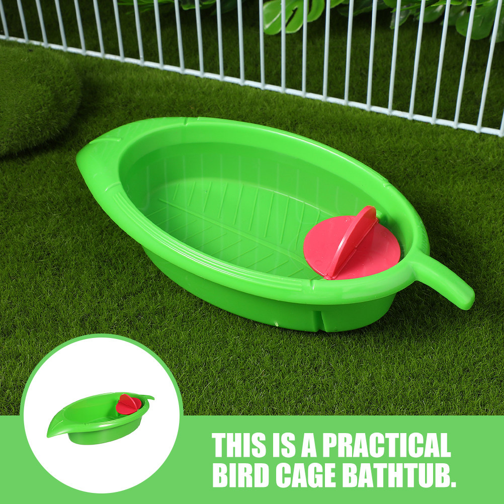 Bird Cage Parrot - قطعتان من حوض استحمام بلاستيكي للطيور