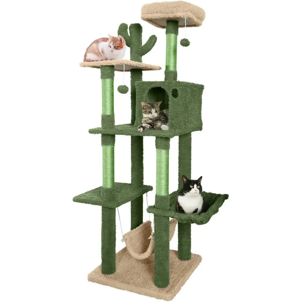 Cat Scratching Post - شجرة قطط متعددة المستويات بطول 70