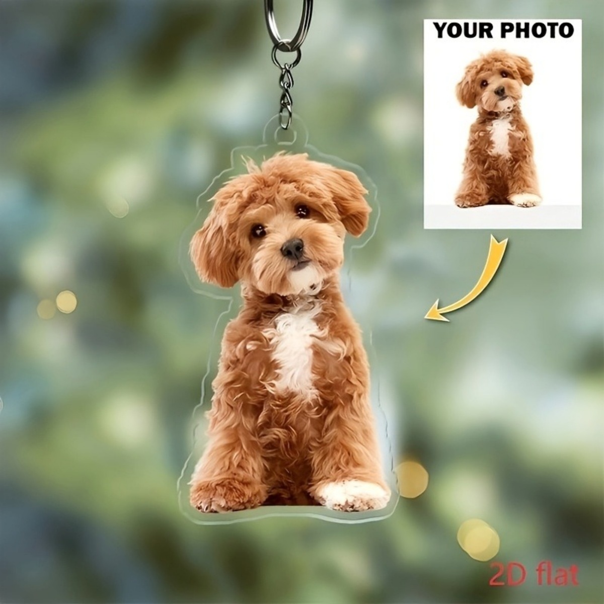 Pet Supplies Outlet - سلسلة مفاتيح مخصصة بالصور - حلقة