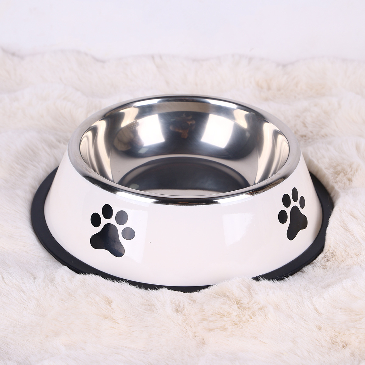 Pet Supplies Hours - وعاء طعام للحيوانات الأليفة من الفولاذ