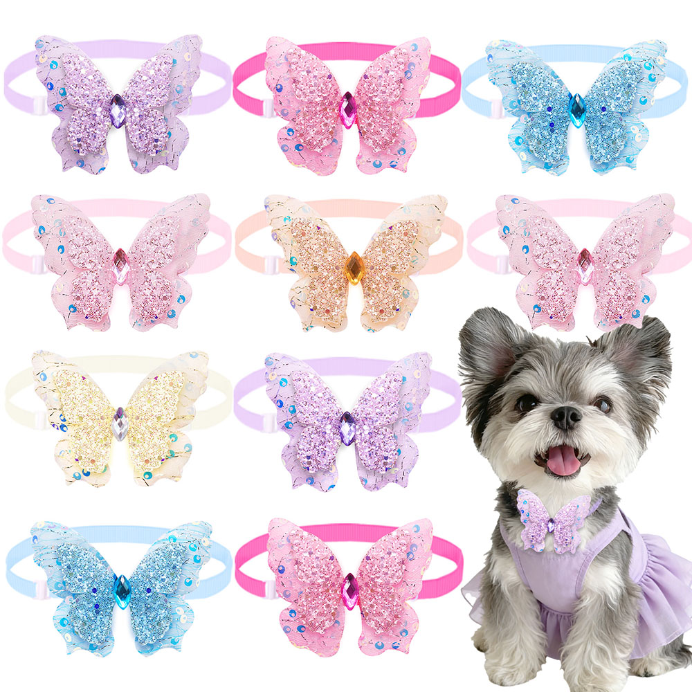 Pet Supplies Hours - 50 قطعة من ربطات العنق للكلاب،