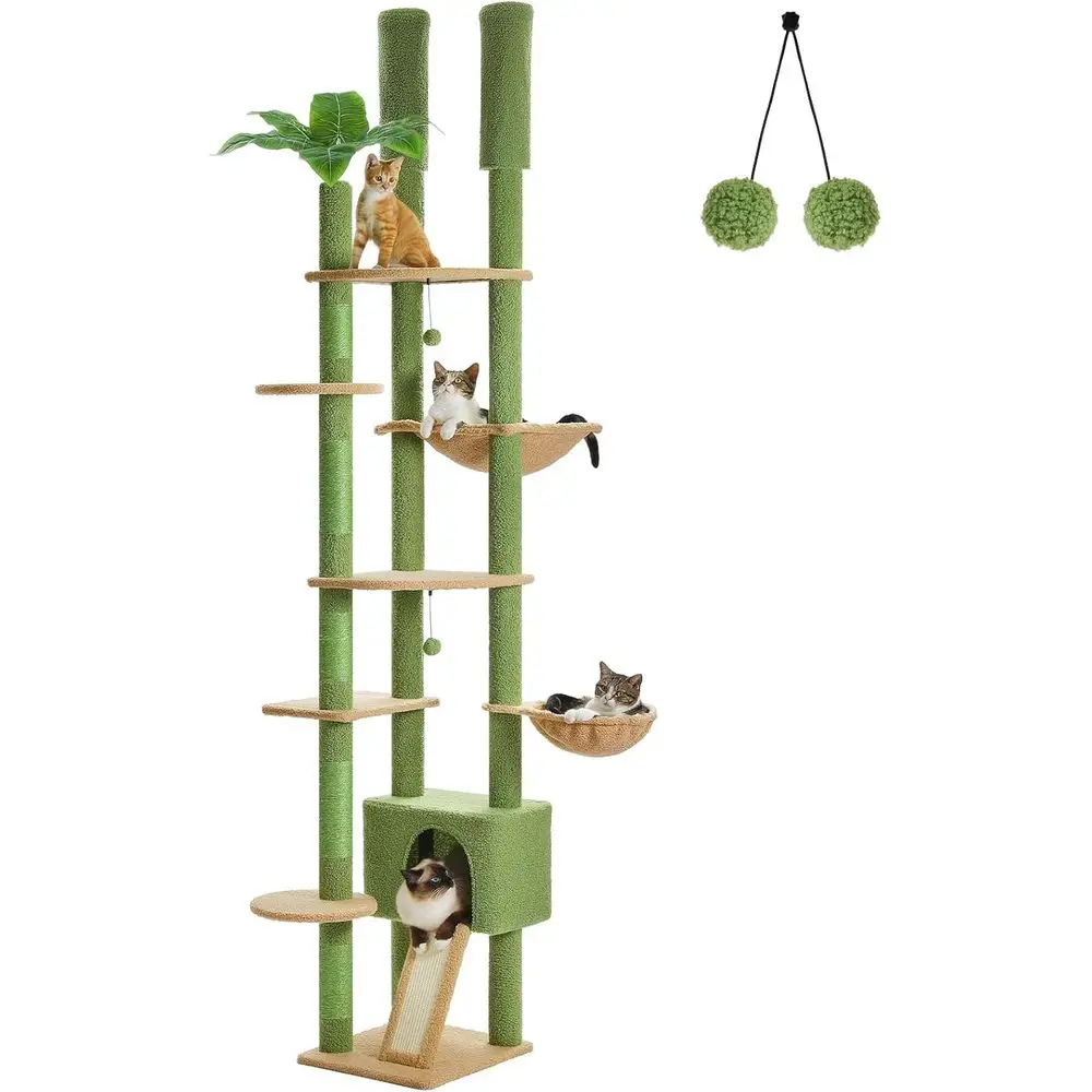 برج قطط طويل قابل للتعديل مع ب - مراجعة Cat Scratching Post وسعره