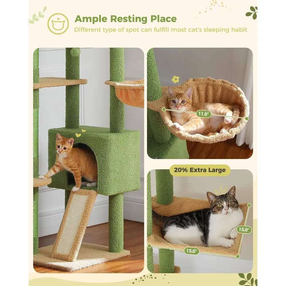 برج قطط طويل قابل للتعديل مع ب - مراجعة Cat Scratching Post وسعره