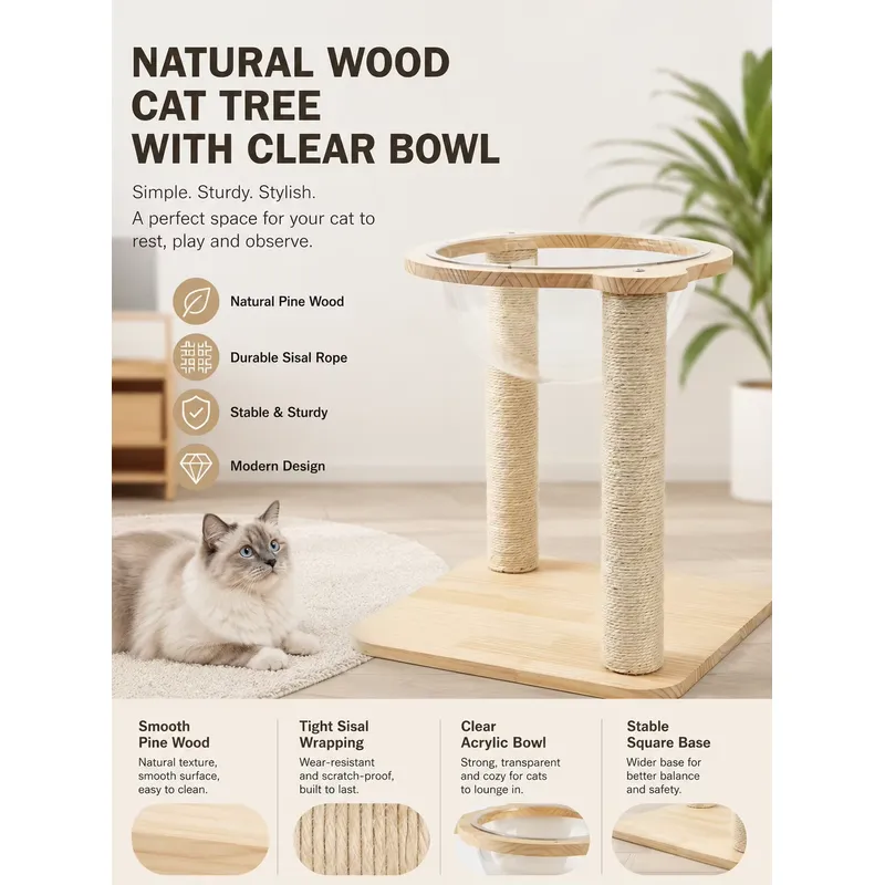 برج قطط صديق للبيئة مصنوع من خ - مراجعة Cat Scratching Post وسعره