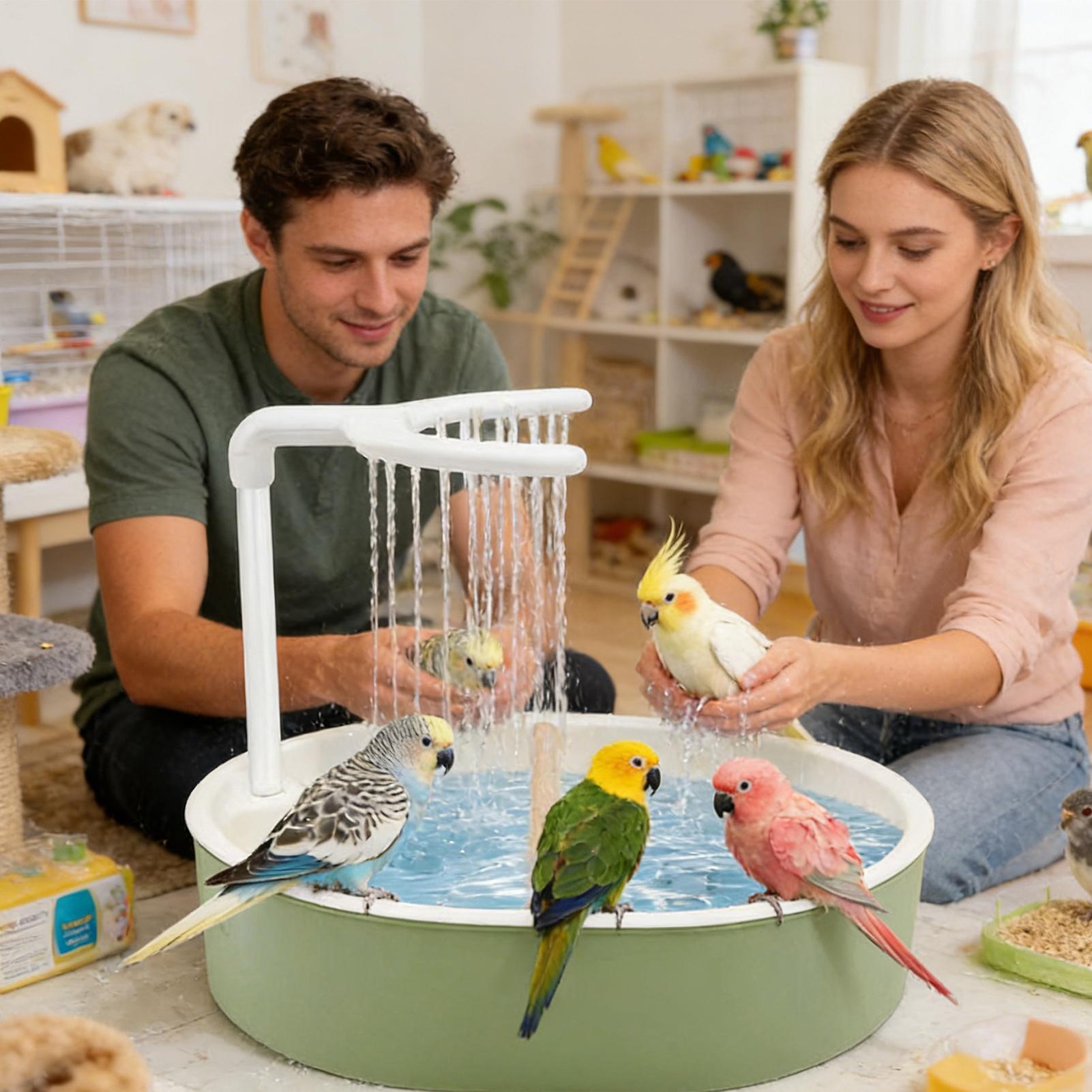حوض استحمام أوتوماتيكي للطيور  - مراجعة Bird Cage Parrot وسعره