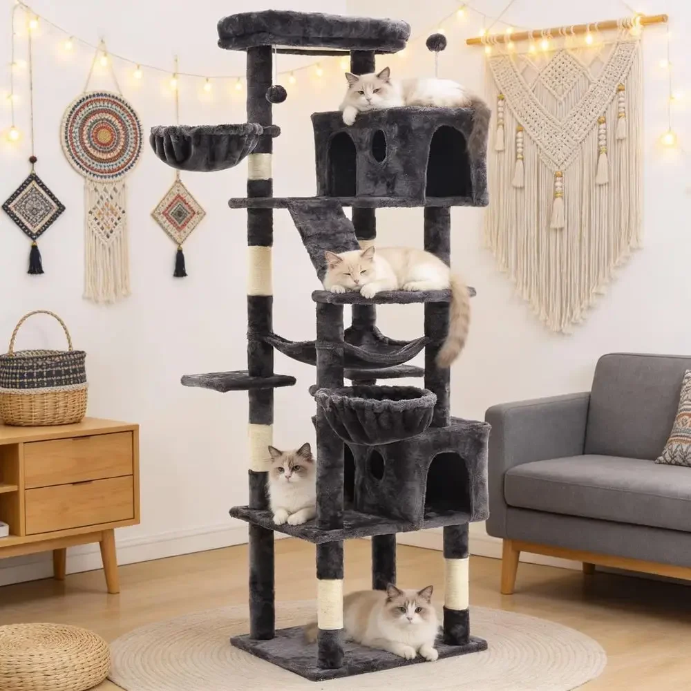 برج قطط طويل بارتفاع 74 بوصة م - مراجعة Cat Scratching Post وسعره