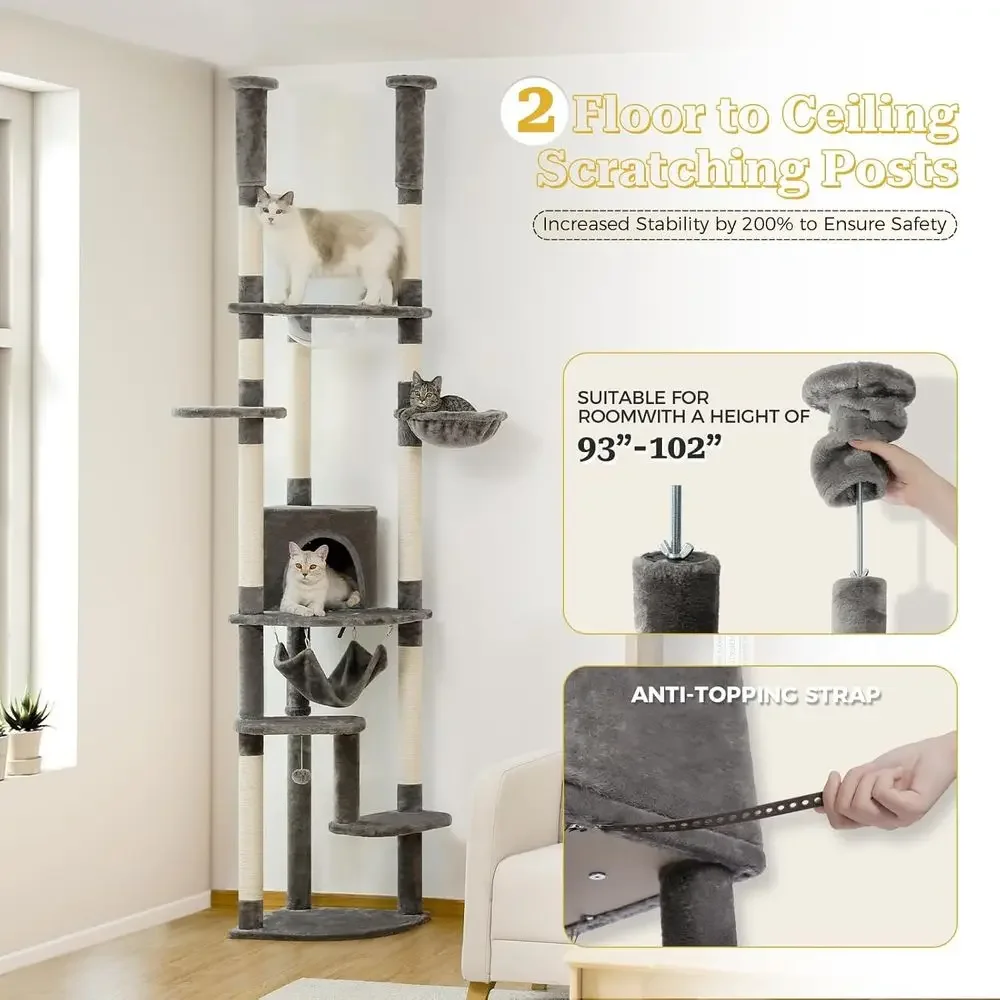 برج قطط قابل لتعديل الارتفاع:  - مراجعة Cat Scratching Post وسعره