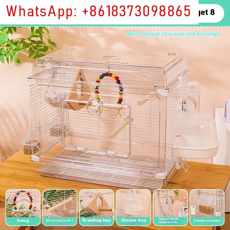 قفص طيور أكريليك فاخر شفاف للز - مراجعة Bird Cage Parrot وسعره