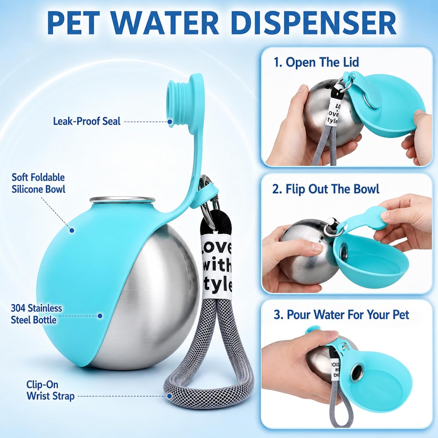 زجاجة ماء محمولة للكلاب الصغير - مراجعة Pet Supplies Hours وسعره
