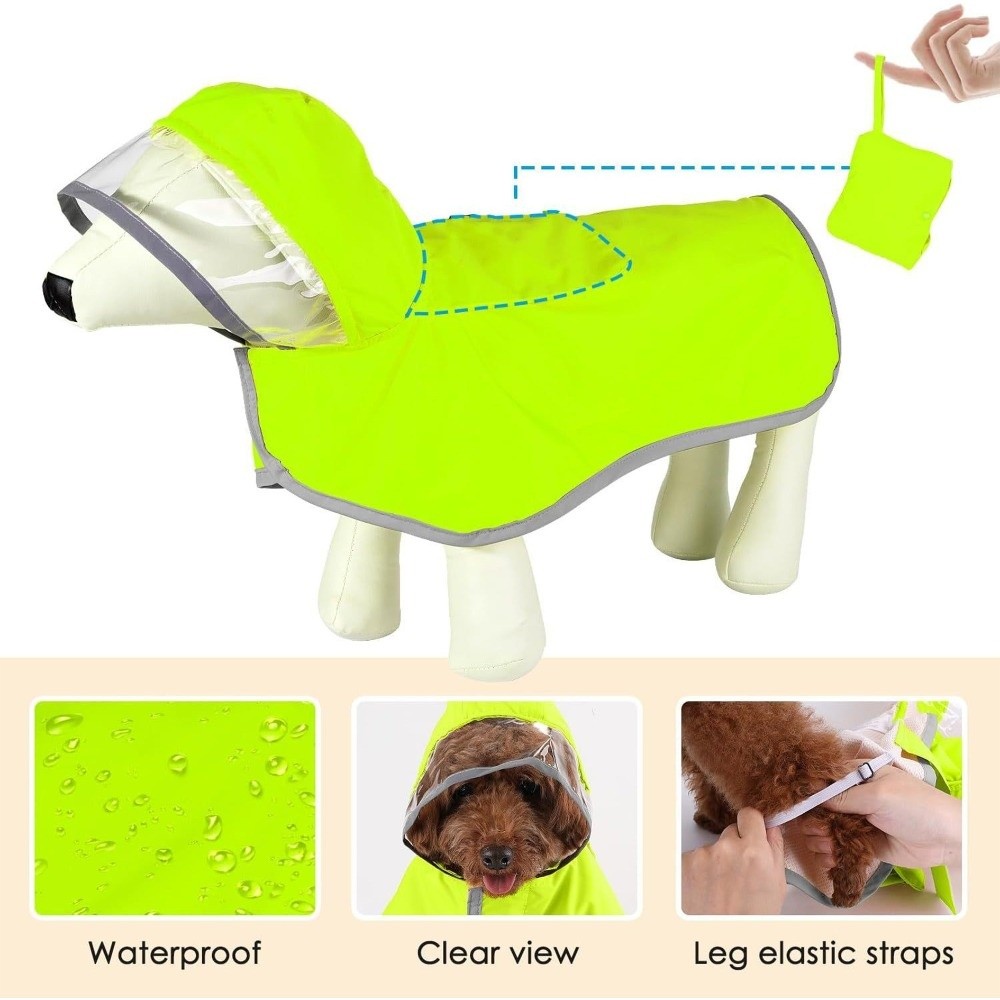 معطف واقٍ من المطر للكلاب مع غ - مراجعة Dog Raincoat وسعره