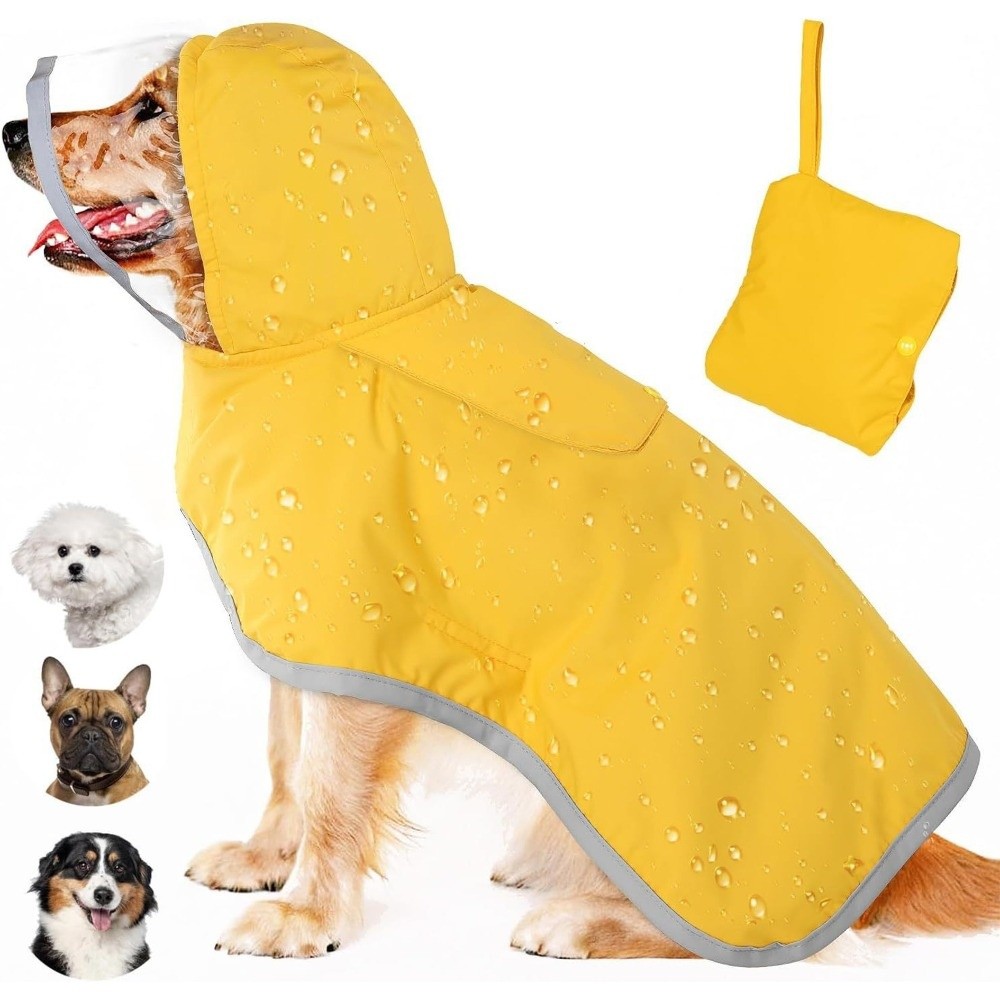 معطف واقٍ من المطر للكلاب مع غ - مراجعة Dog Raincoat وسعره
