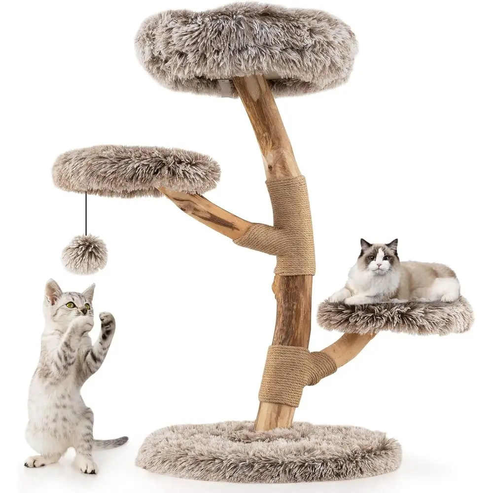 برج قطط خشبي متعدد المستويات م - مراجعة Cat Scratching Post وسعره
