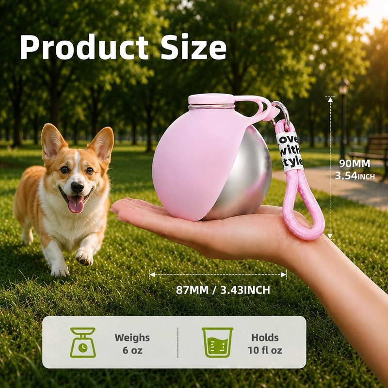 زجاجة ماء للكلاب من الفولاذ ال - مراجعة Pet Supplies Hours وسعره