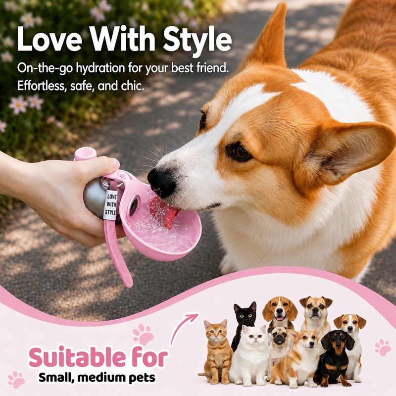 زجاجة ماء للكلاب من الفولاذ ال - مراجعة Pet Supplies Hours وسعره