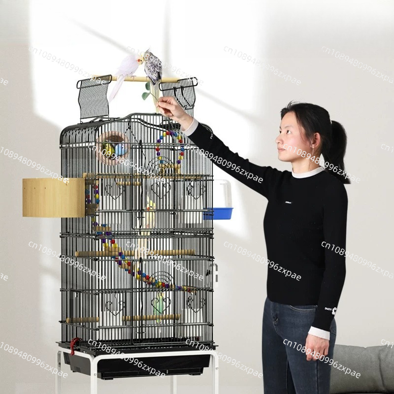 كوخ المغذية عش قفص الطيور البب - مراجعة Bird Cage Parrot وسعره